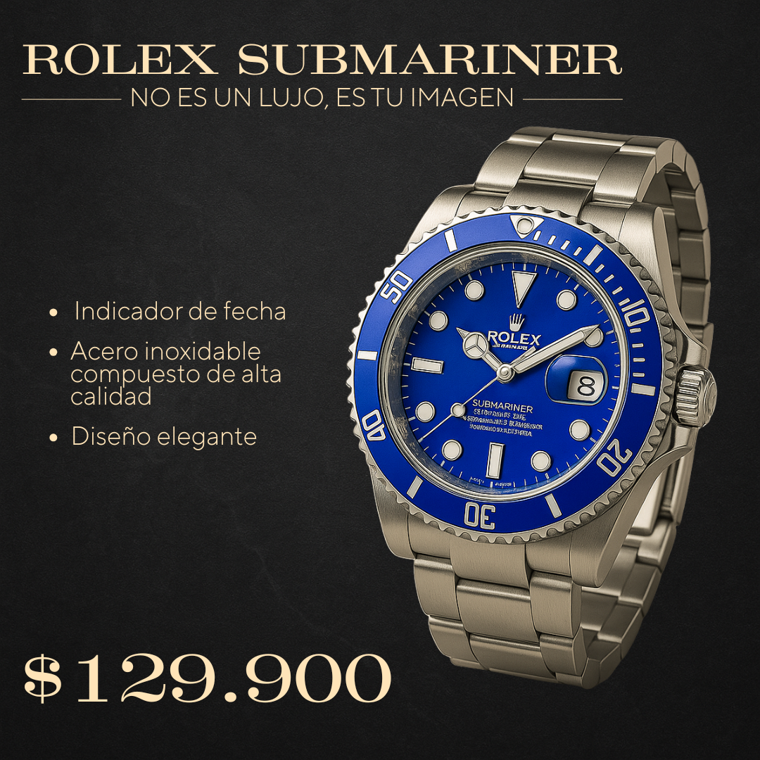 RELOJ ROLEX SUBMARINER + ESTUCHE DE LUJO ⌚
