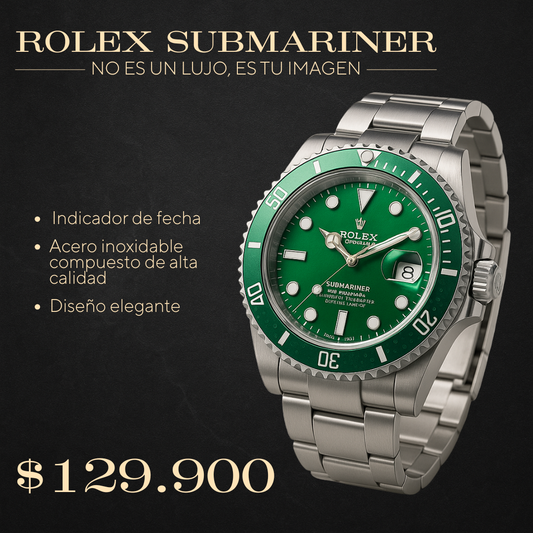 RELOJ ROLEX SUBMARINER + ESTUCHE DE LUJO ⌚
