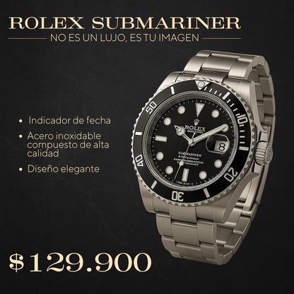 RELOJ ROLEX SUBMARINER + ESTUCHE DE LUJO ⌚