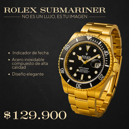 RELOJ ROLEX SUBMARINER + ESTUCHE DE LUJO ⌚